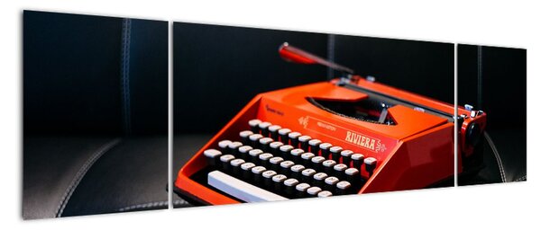 Obraz červeného psacího stroje (170x50cm)