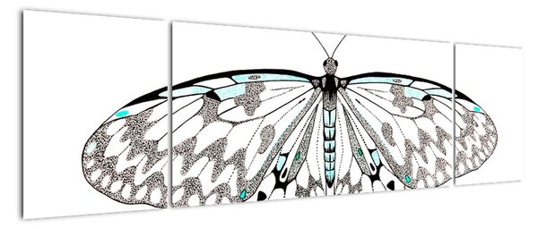 Černobílý motýl (170x50cm)