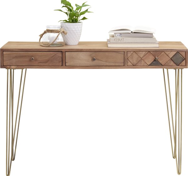 KONZOLOVÝ STOLEK, akácie, barvy akácie, 115/42/78 cm Ambia Home - Konzolové stolky