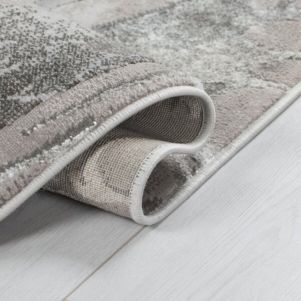 Flair Rugs, Běhoun Eris Marbled Silver, 60x230, šedá, chodba / předsíň