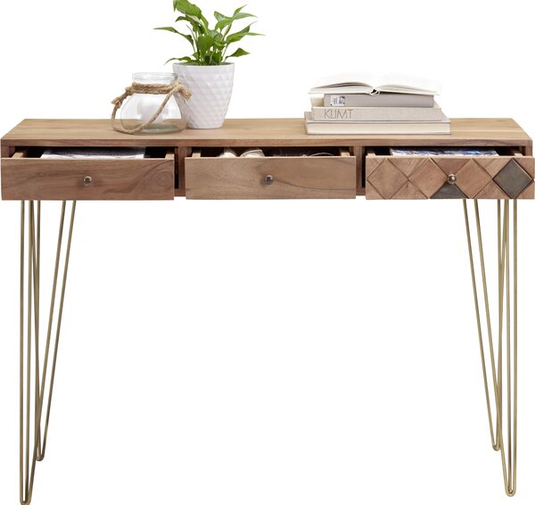 KONZOLOVÝ STOLEK, akácie, barvy akácie, 115/42/78 cm Ambia Home - Konzolové stolky