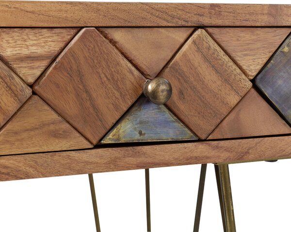 KONZOLOVÝ STOLEK, akácie, barvy akácie, 115/42/78 cm Ambia Home - Konzolové stolky