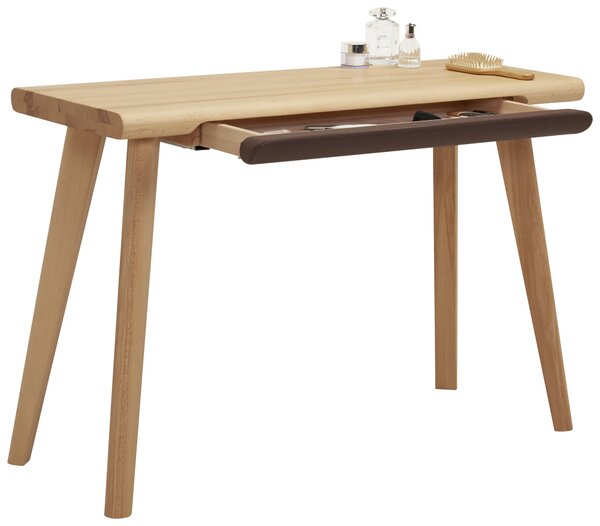 KONZOLOVÝ STOLEK, jádrový buk, hnědá, barvy buku, 110/45/75 cm Linea Natura - Konzolové stolky