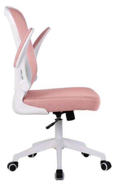 Dětská otočná židle Neoseat LEXI — látka, růžová