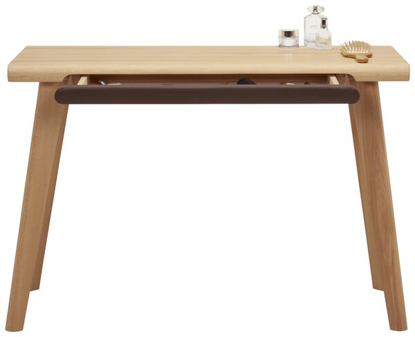 KONZOLOVÝ STOLEK, jádrový buk, hnědá, barvy buku, 110/45/75 cm Linea Natura - Konzolové stolky