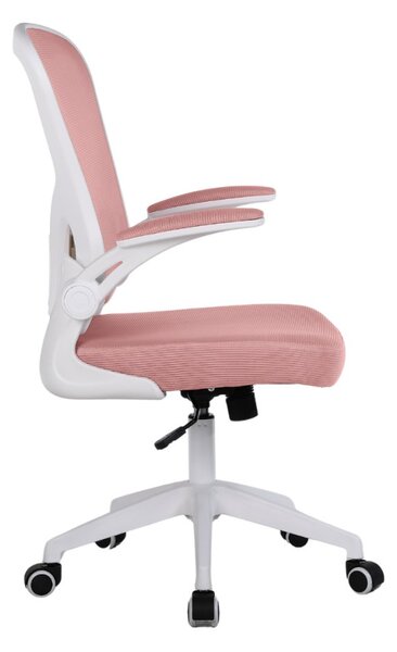 Dětská otočná židle Neoseat LEXI — látka, růžová