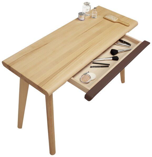 KONZOLOVÝ STOLEK, jádrový buk, hnědá, barvy buku, 110/45/75 cm Linea Natura - Konzolové stolky