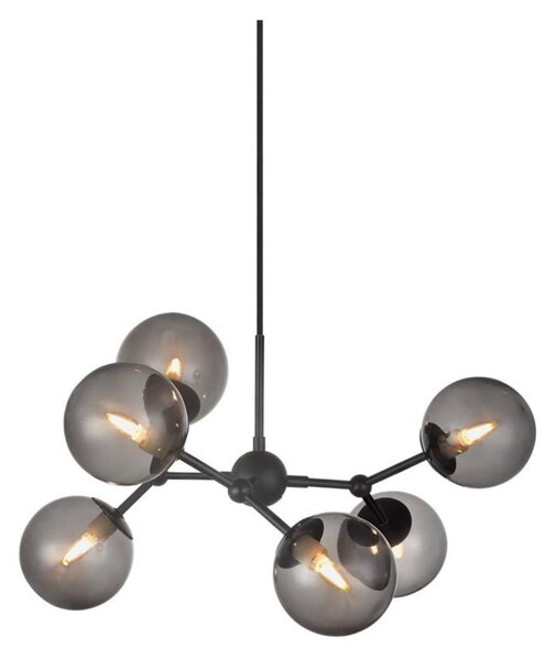 Halo Design 738823 - Lustr na lanku ATOM 6xG9/28W/230V pr. 57 cm černá/k. černá