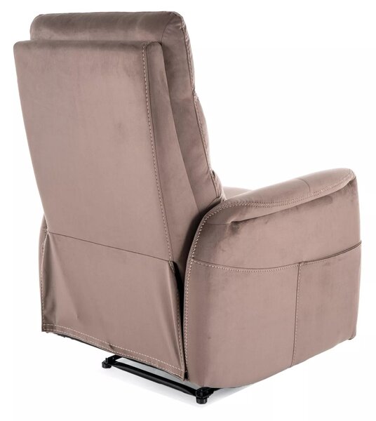 Rozkládací křeslo Solon M Velvet, cappuccino