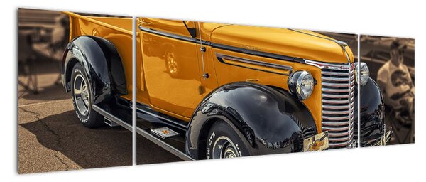 Obraz žlutého auta (170x50cm)