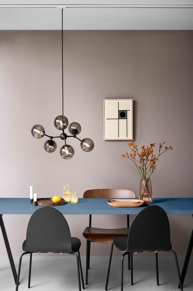 Halo Design 738823 - Lustr na lanku ATOM 6xG9/28W/230V pr. 57 cm černá/k. černá