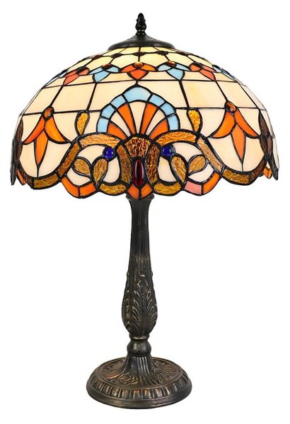 Brilagi - Tiffany vitrážová stolní lampa MIRABELLA 2xE27/60W/230V