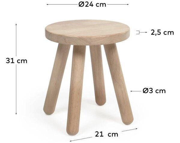 Dřevěná dětská stolička Kave Home Dilcia 31 cm