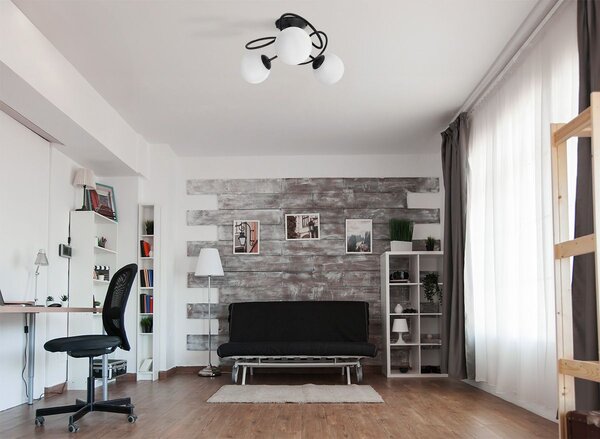 Kaja Nela stropní světlo 3x40 W černá K-5350