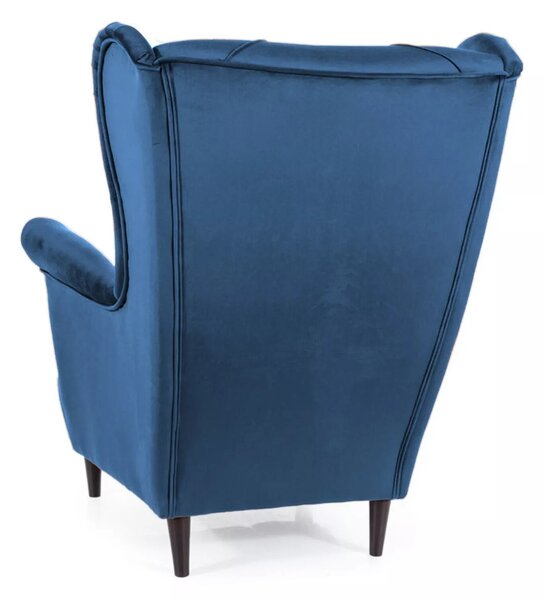 Křeslo Lady Velvet, tmavě modrá