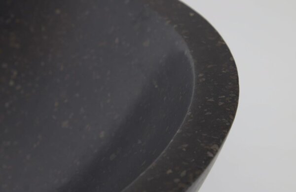 Kave Home Černé terrazzo umyvadlo na desku Delina 40 cm