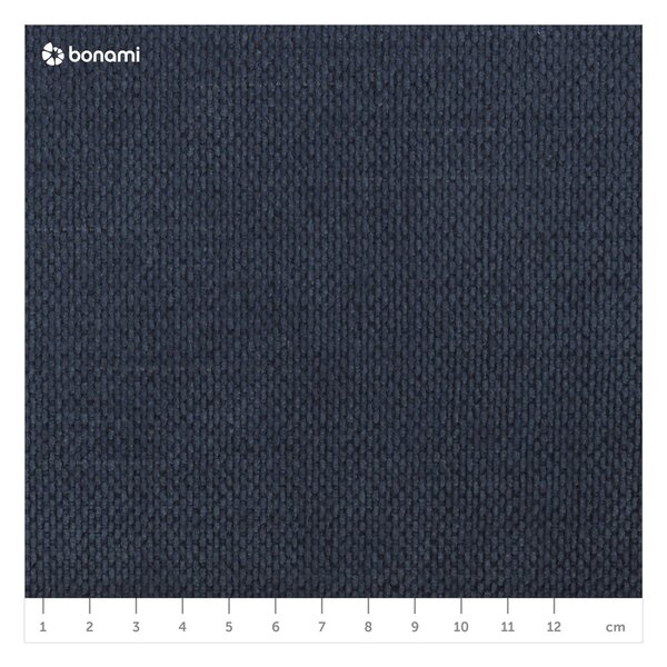 Tmavě modrá čalouněná dvoulůžková postel s úložným prostorem s roštem 180x200 cm Lupine – Micadoni