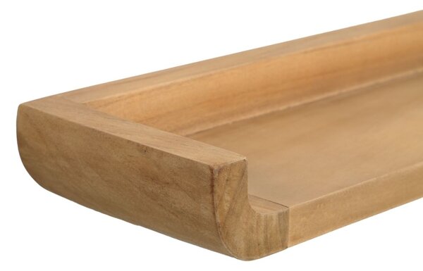 Set dvou teakových nástěnných polic Kave Home Shamel 50 x 12 cm