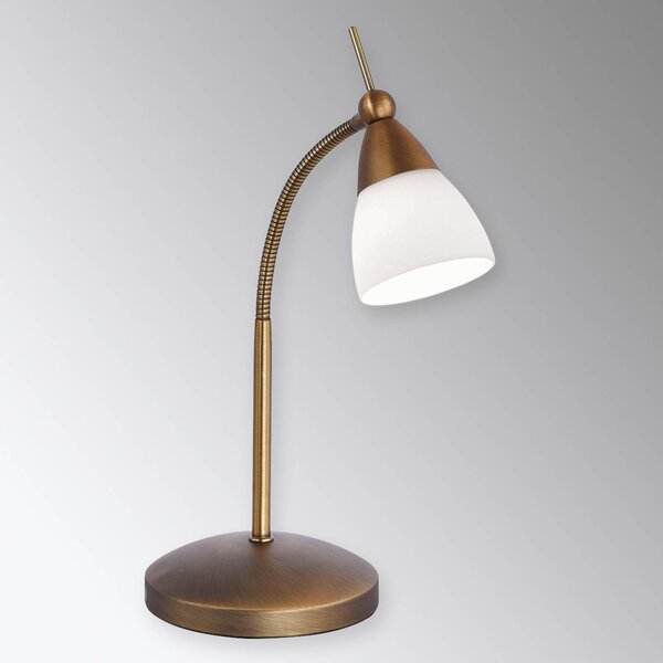 Paul Neuhaus Stolní lampa Pino, starožitná mosaz, 45 cm, stmívatelná, stmívatelný, Bronz / starožitná mosaz, Obývací pokoj / jídelna, kov, Moderní