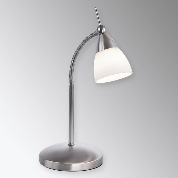 Paul Neuhaus Pino stolní lampa, šedá, 45 cm, stmívatelná, G9, stmívatelný, Hliník / šedá / zinek, Obývací pokoj / jídelna, kov, Moderní