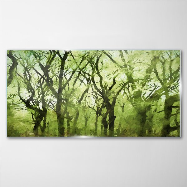 Obraz na skle Obraz na skle Abstrakce lesa