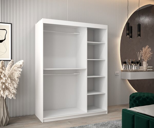 Šatní skříň s posuvnými dveřmi DOME 150cm bílá