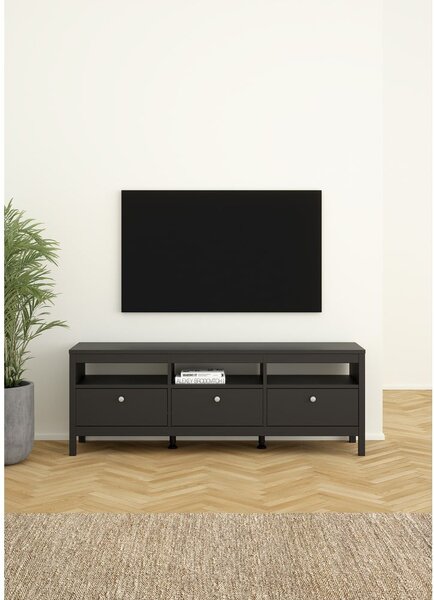 Černý TV stolek 151x54 cm Madrid – Tvilum