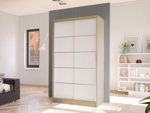 Skříň Masero IV, Barva: bílá / černá 5903211127755
