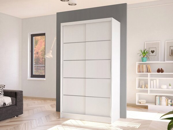 Skříň Masero IV, Barva: bílá / černá 5903211127755