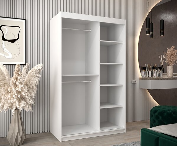 Šatní skříň s posuvnými dveřmi DOME 120cm bílá