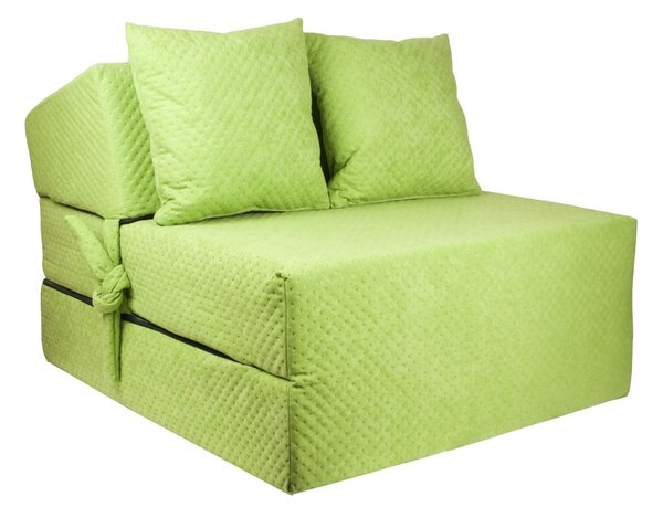 Rozkládací křeslo - matrace pro hosty Comfort zelené 70x200x15 cm