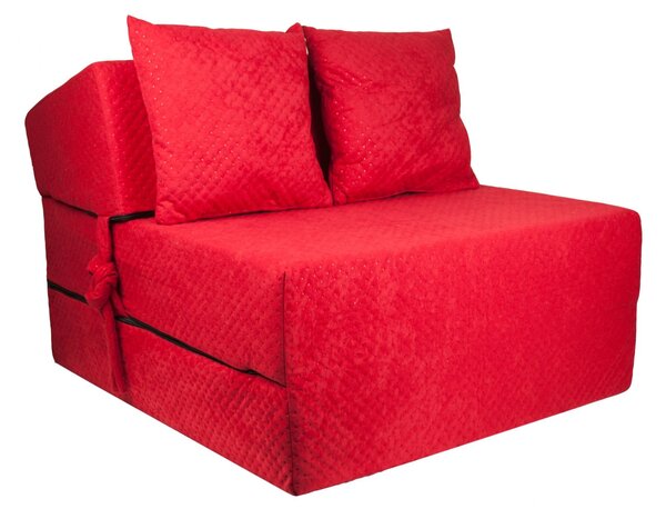 Rozkládací křeslo - matrace pro hosty Comfort červené 70x200x15 cm
