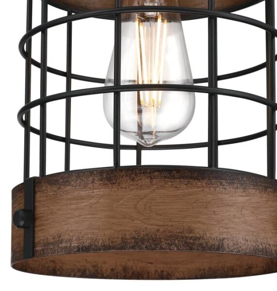 Westinghouse 61179 - Lustr na lanku LANGSTON 1xE27/60W/230V barnwood