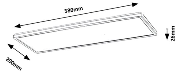 Rabalux 3278 LED stropní svítidlo Pavel 1x22W | 2200lm | 4000K - bílá