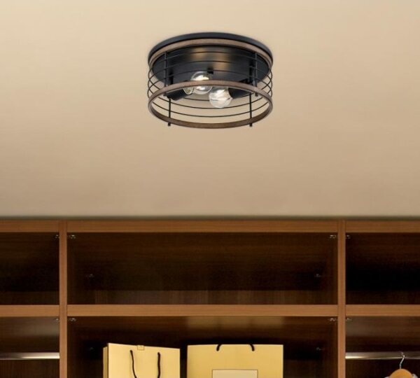 Westinghouse 61250 - Stropní svítidlo ACKTON 2xE27/60W/230V barnwood