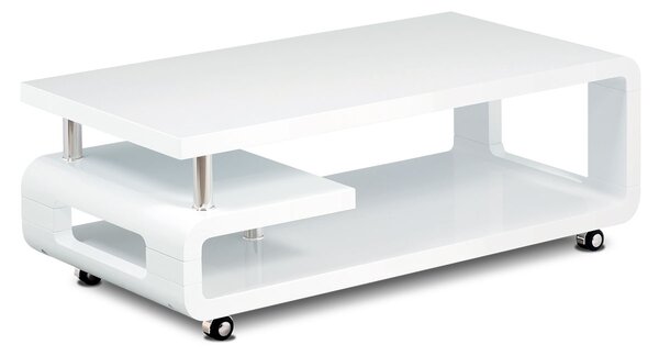 Konferenční stolek AHG-616 WT vysoký lesk bílý