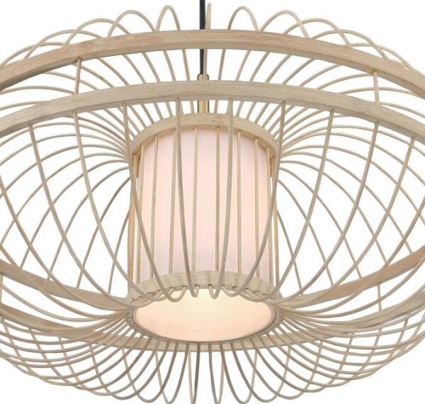 Westinghouse 61255 - Lustr na lanku TULCEA 1xE27/60W/230V bambus