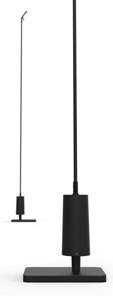 Luceplan LED osvětlení cesty Flia, výška 75 cm, černá, plast, Černá, Plast, Design