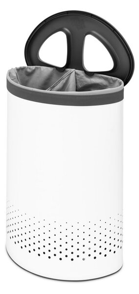 Bílý kovový koš na prádlo 55 l Selector – Brabantia
