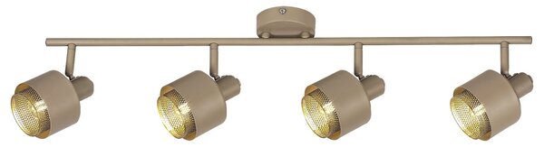 Rabalux 3550 přisazené stropní bodové svítidlo Fedora 4x40W | E14- světle hnědá, zlatá
