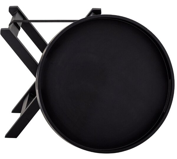 Černý dřevěný odkládací stolek Bloomingville Freya 40 cm