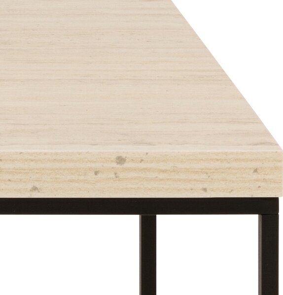 Béžový konferenční stolek s deskou v dekoru mramoru 55x110 cm Barossa – Actona