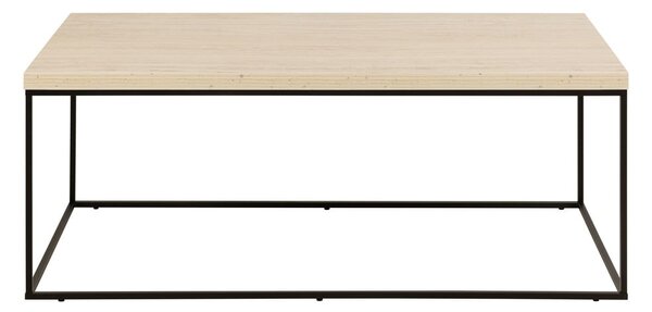 Béžový konferenční stolek s deskou v dekoru mramoru 55x110 cm Barossa – Actona