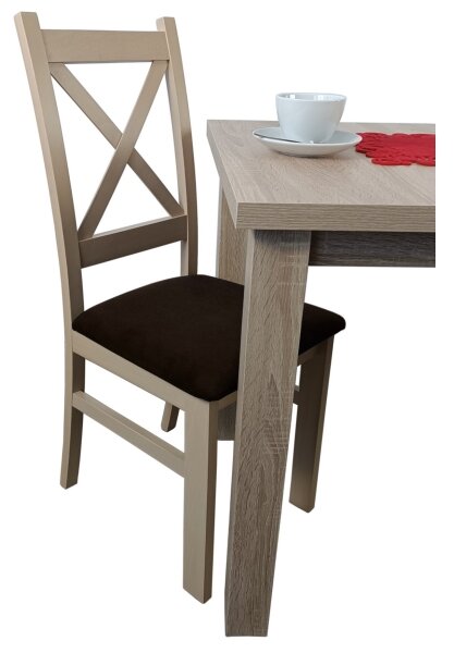 Jídelní židle NATE dub sonoma/tmavě hnědá