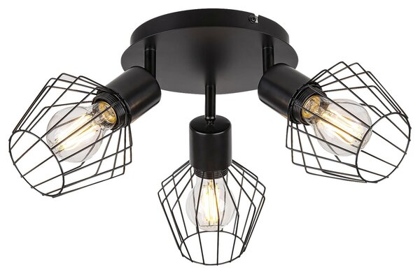 Rabalux 3536 přisazené stropní svítidlo Belano 3x40W | E27 - černá