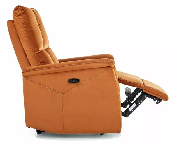 NEO VELVET M masážní relaxační křeslo, elektrické, skořicová