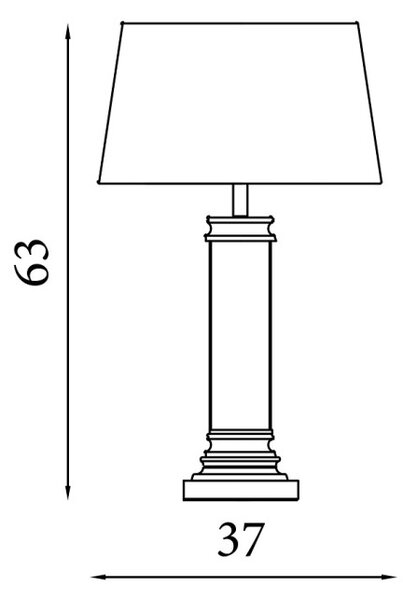 Searchlight EU5141BK Stylová stolní lampa PEDESTAL černá + čiré sklo