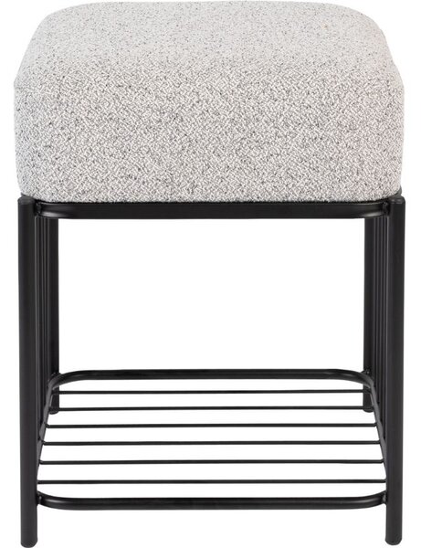 White Label Šedá látková stolička WLL MILOU II. 33 cm