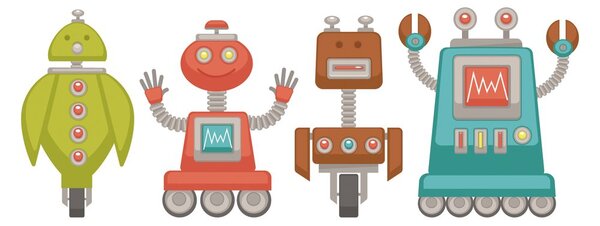 Tapeta rodinka robotů