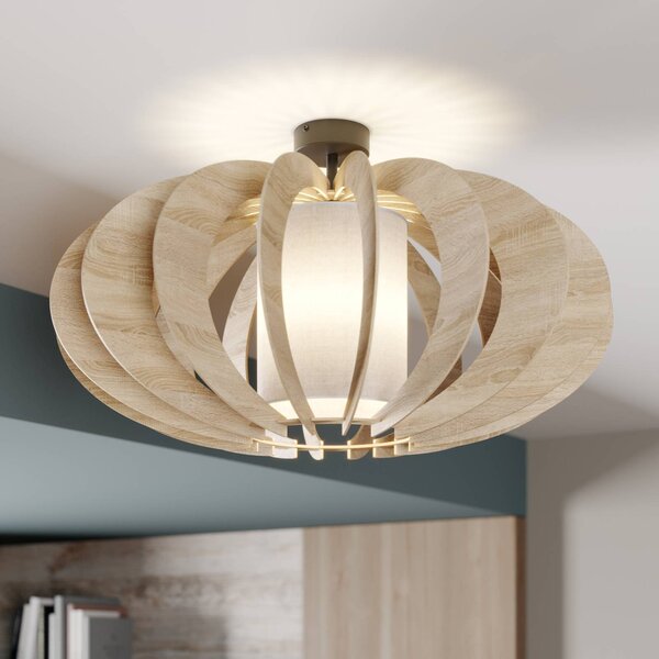 Stropní světlo Modern A L s dřevěnými lamelami Ø 60 cm